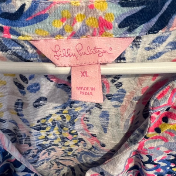 Lilly Pulitzer Pink and Blue Sleeveless Midi Dress - Picture 3 of 5